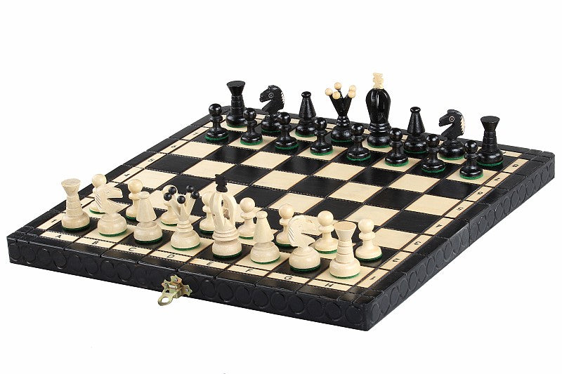 Jeux d'échec King's moyen noir 34 cm
