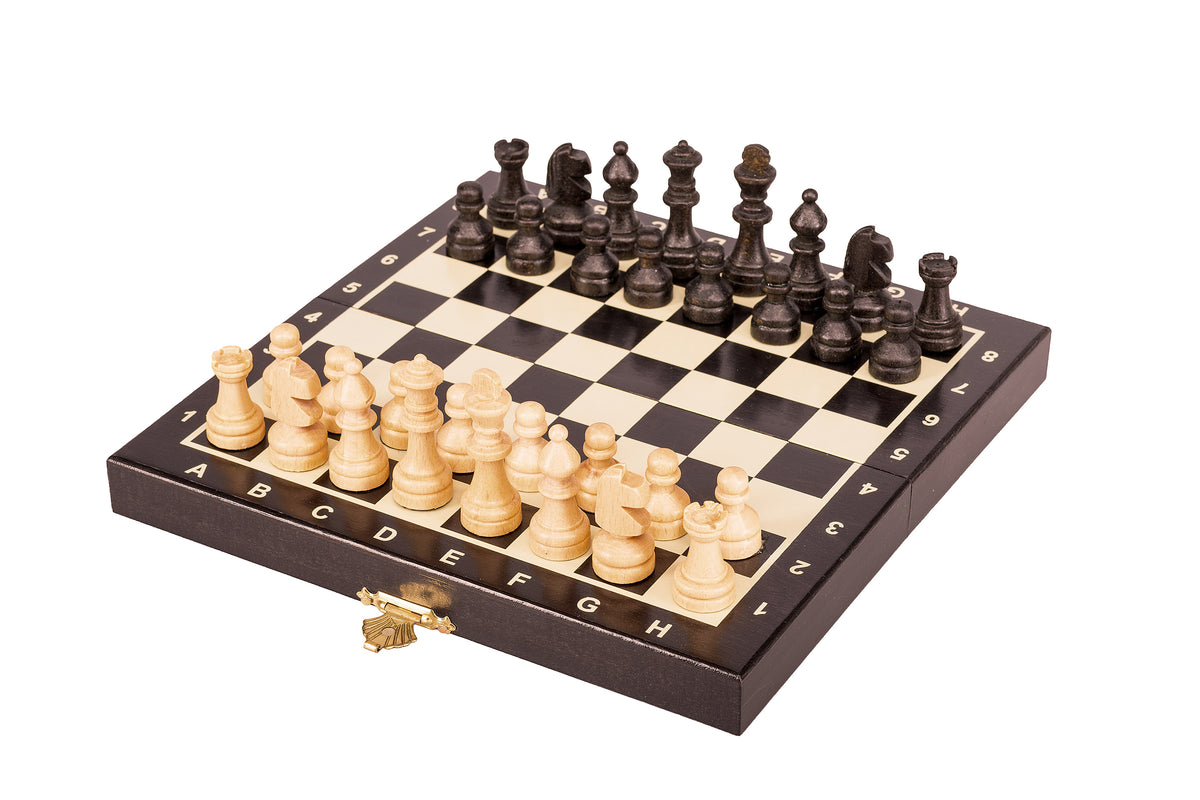 Jeux d'échec magnétique mini noir 20 cm