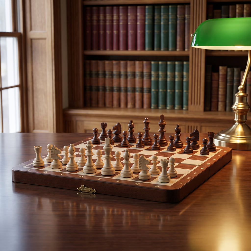 Jeux d'échec magnétique marqueté