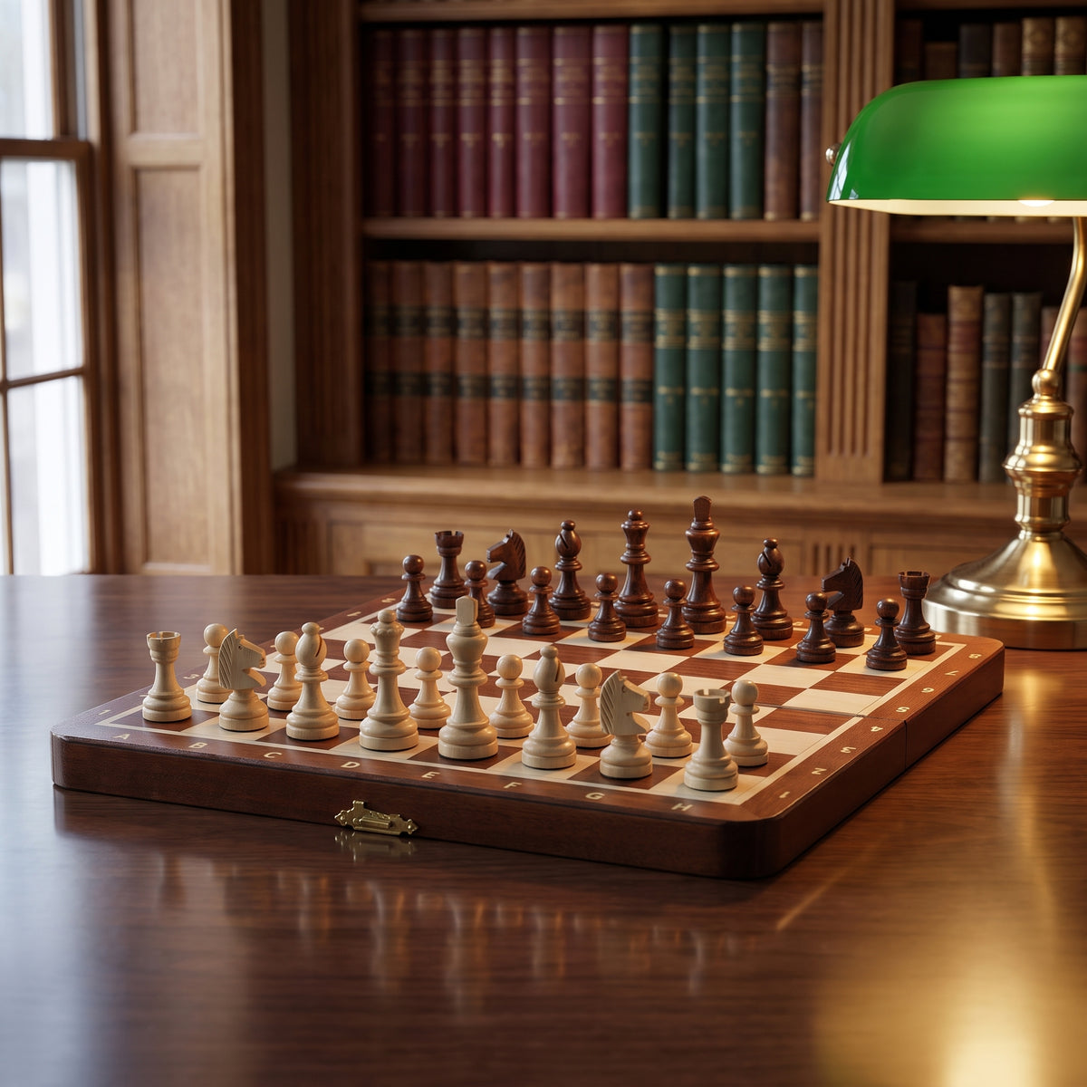 Jeux d'échec magnétique marqueté