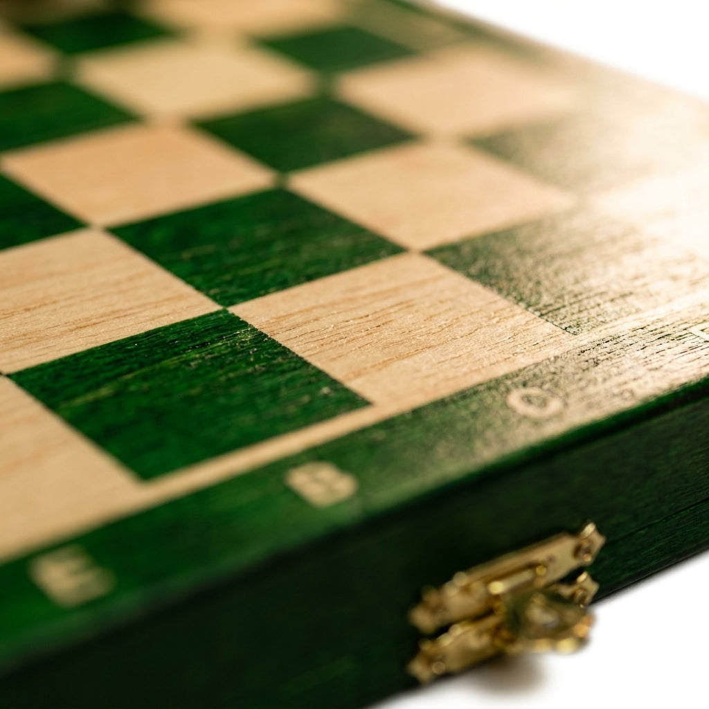Jeux d'échec magnétique mini 20 cm vert