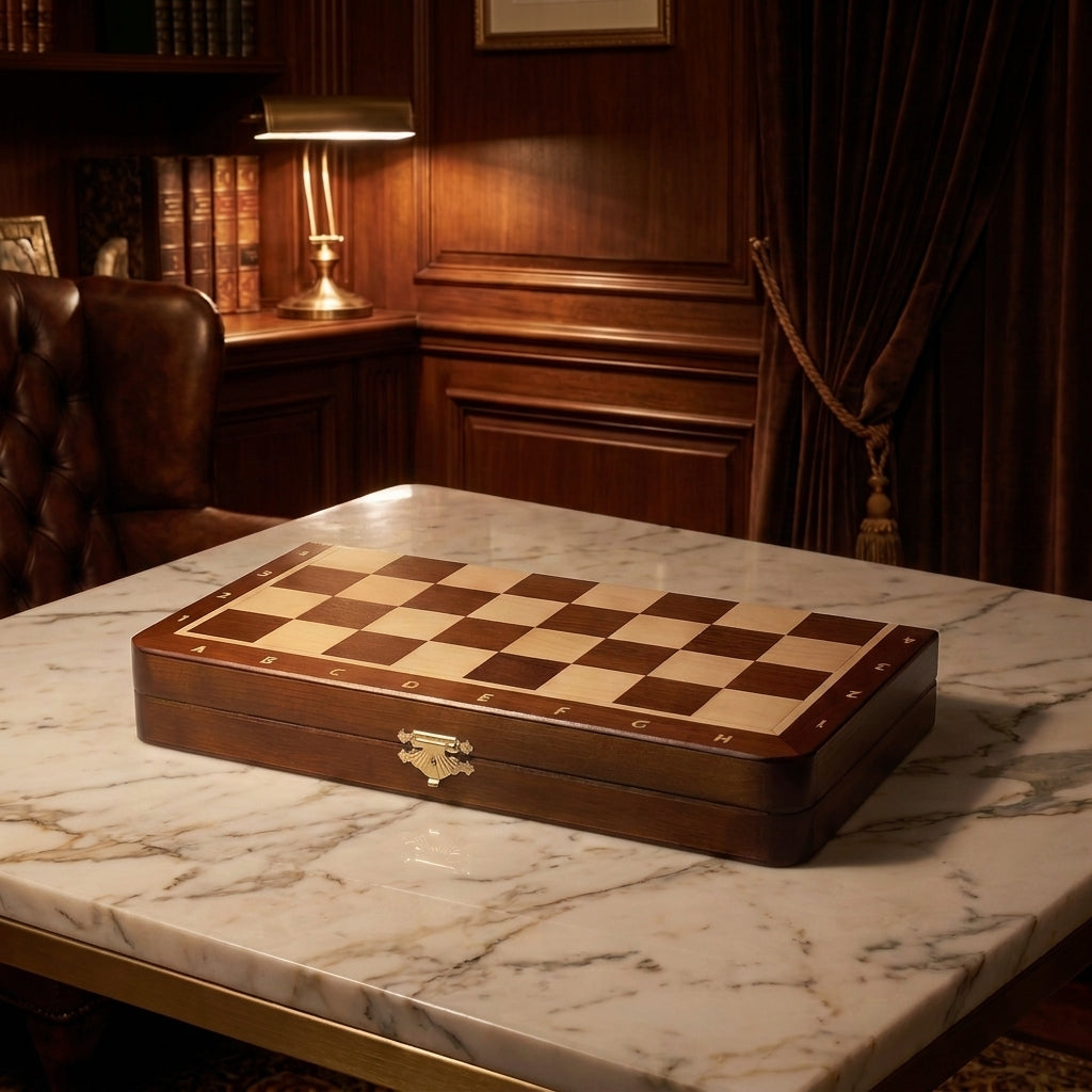 Jeux d'échec magnétique marqueté