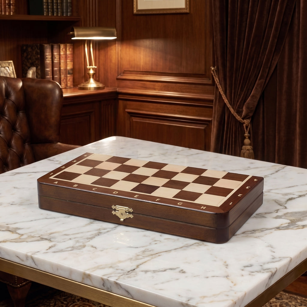 Jeux d'échec magnétique marqueté