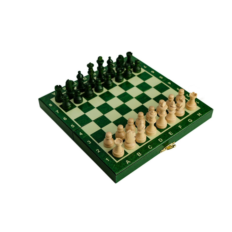 Jeux d'échec magnétique mini 20 cm vert