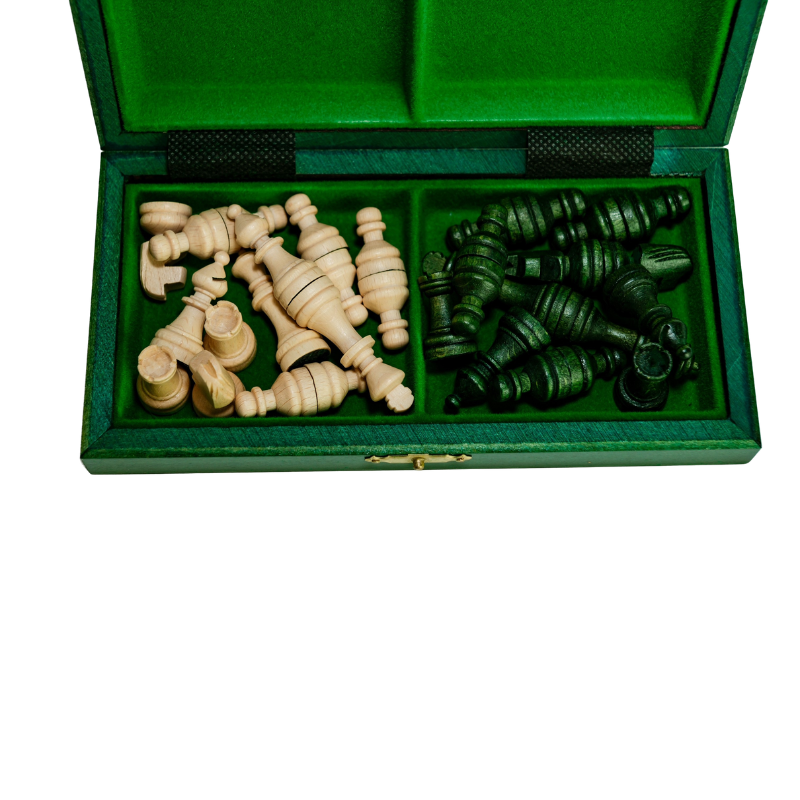 Jeux d'échec magnétique mini 20 cm vert