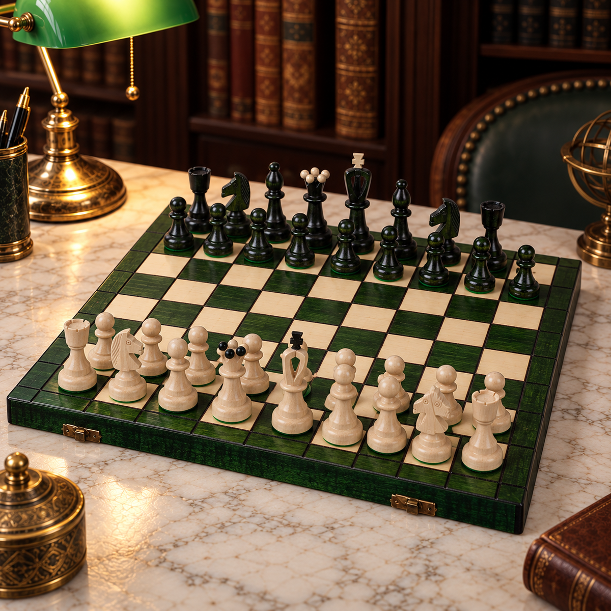 Jeux d'échec ACE vert en situation