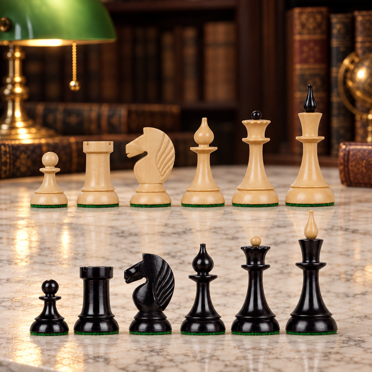 Silhouettes des pièces Queen's Gambit 1957