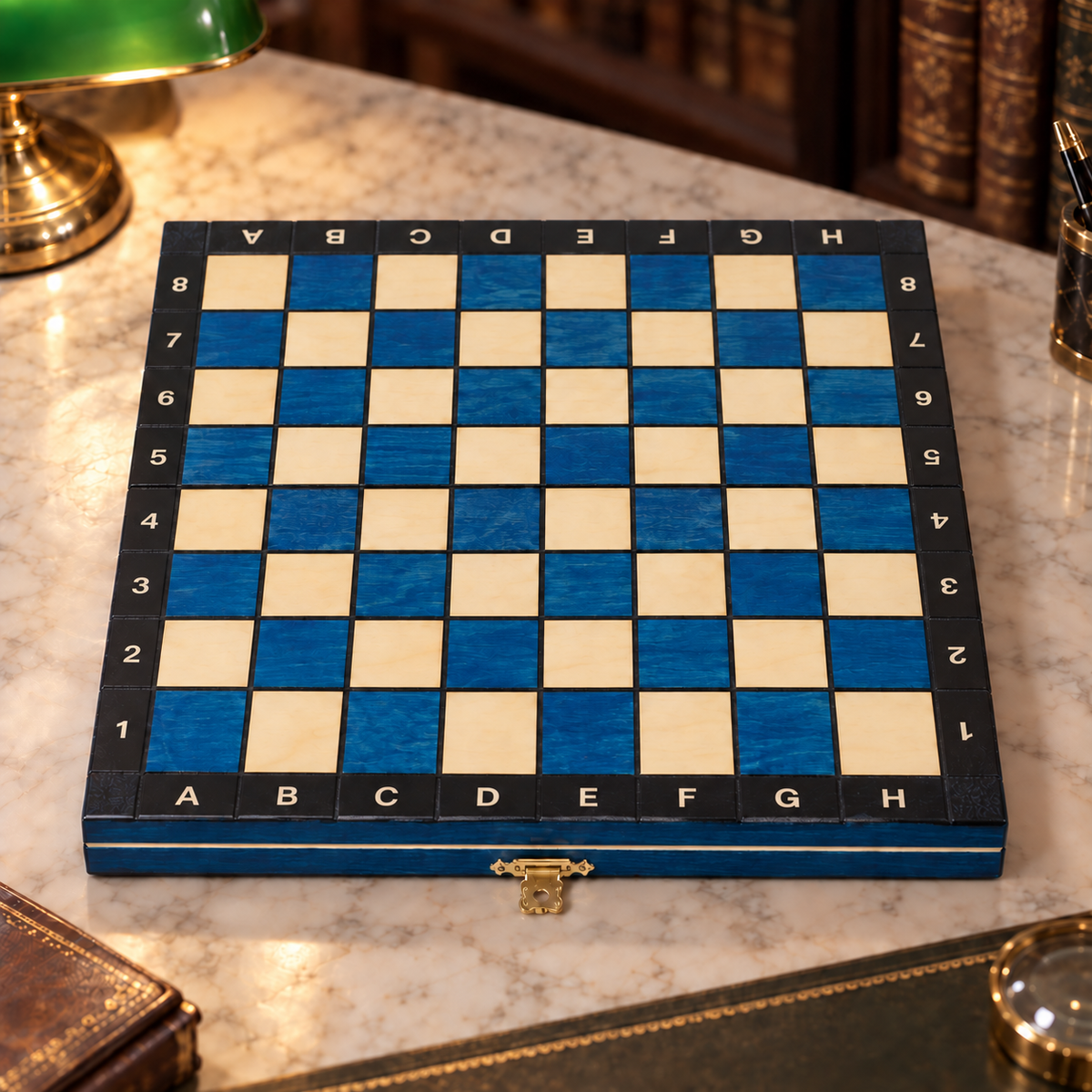 Plateau bleu magnétique 27 cm avec coordonnées