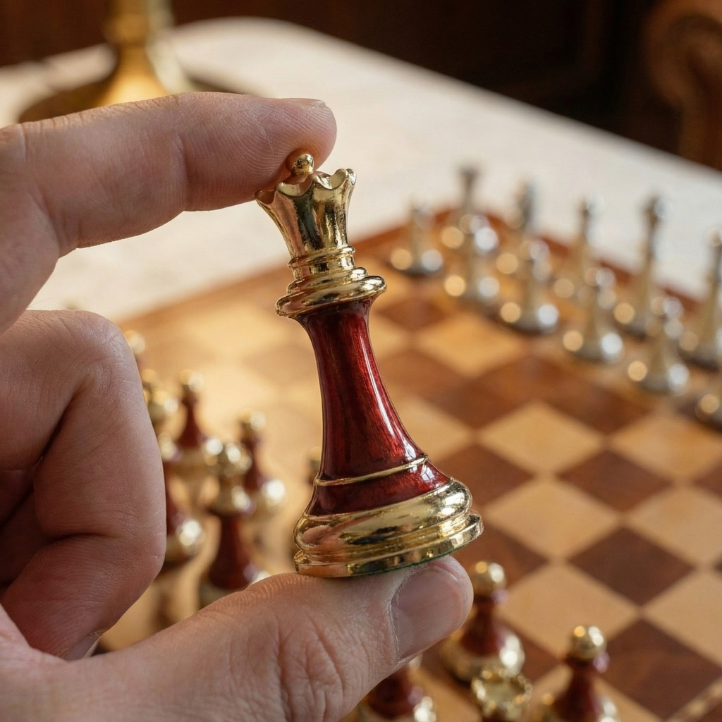 Jeux d'échec bois Ébène avec rangement