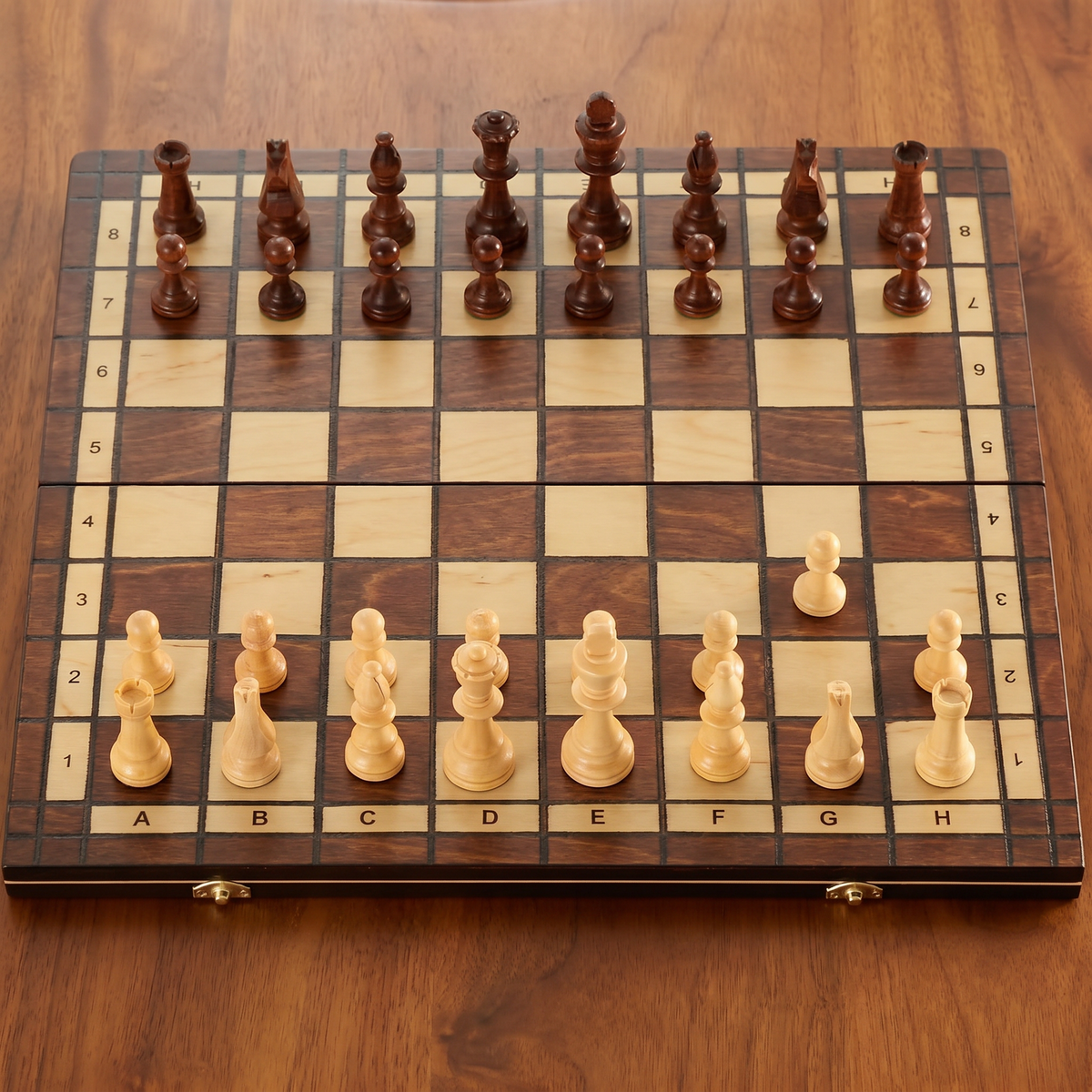 Échiquier magnétique pliable Noyer